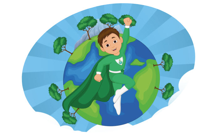 אקו מקס גיבור העל מציל הטבע והסביבה